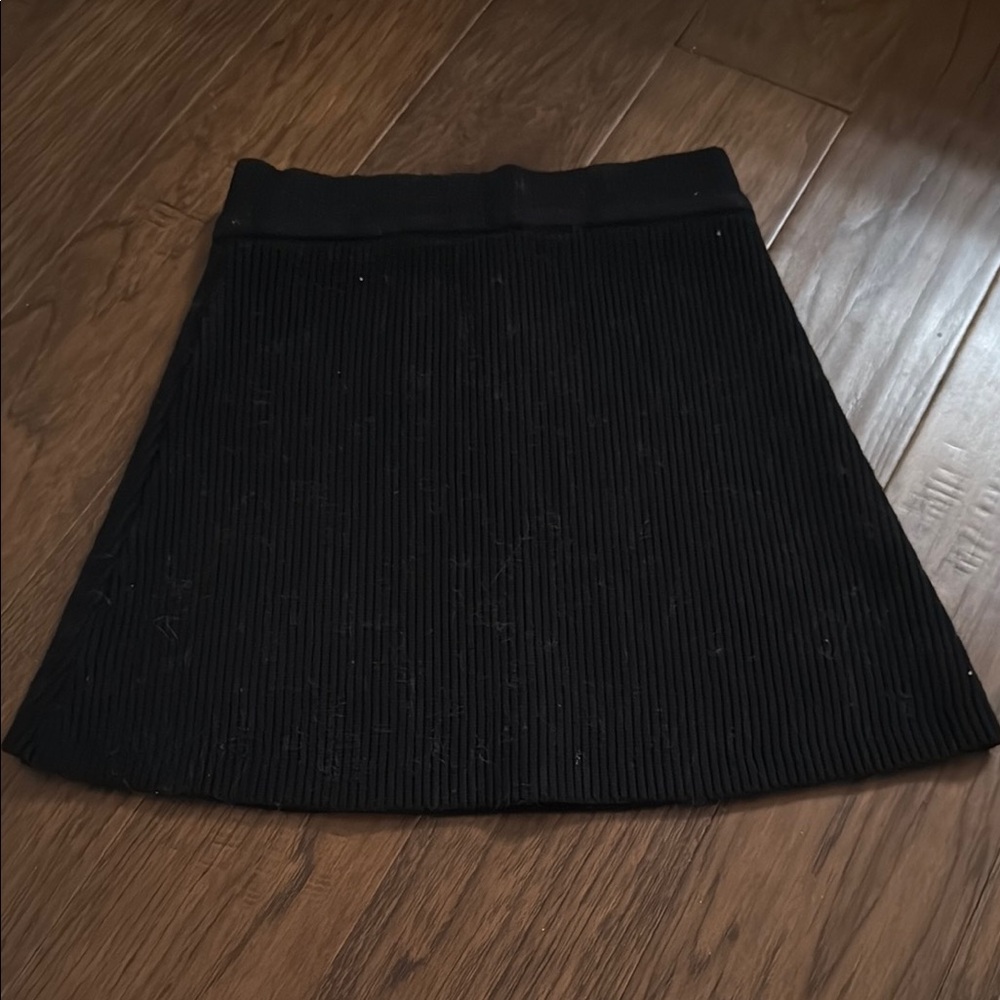 Black Knit Mini Skirt